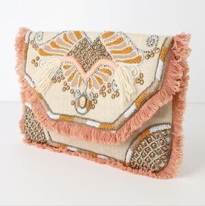 Catch My Eye Coral Beaded Clutch